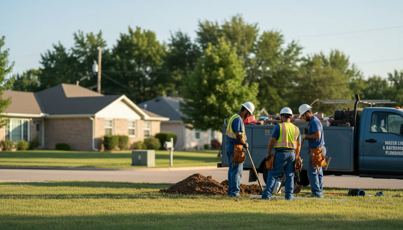 Residential water line and bathroom plumbing service in Simpsonville, KY